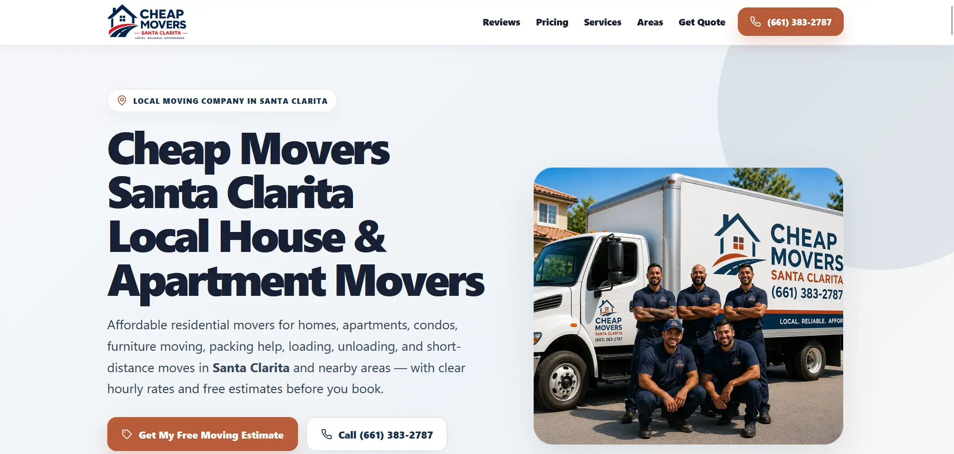 Cheap Movers Santa Clarita main project visual